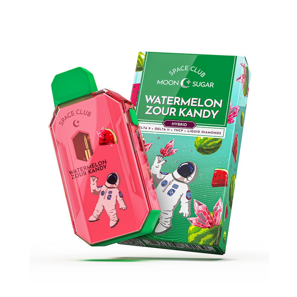 Watermelon Sour Kandy Moon Sugar Disposable - 1pk